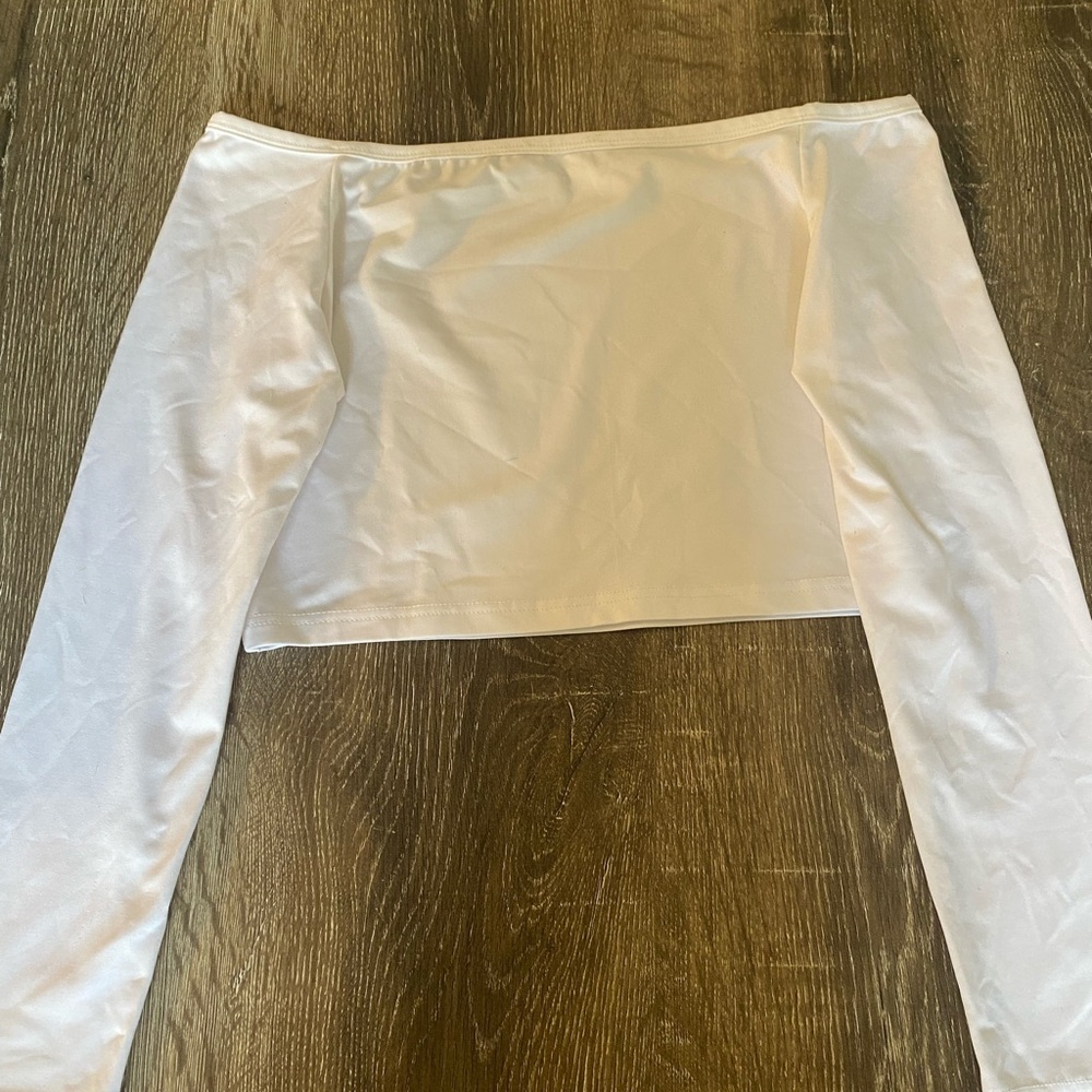 Kids White Long Sleeve Top